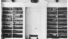 Fleming's library in his home at Sevenhampton, near Swindon
