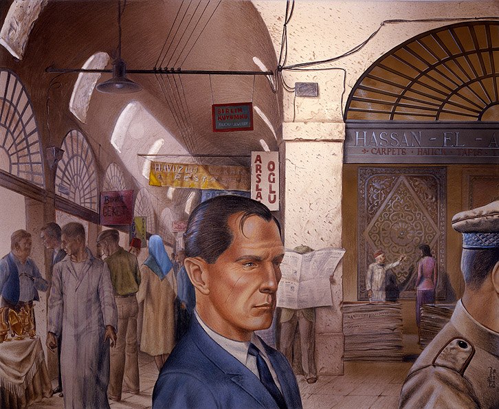 Bond at the Bazaar | Illustration © George Almond
