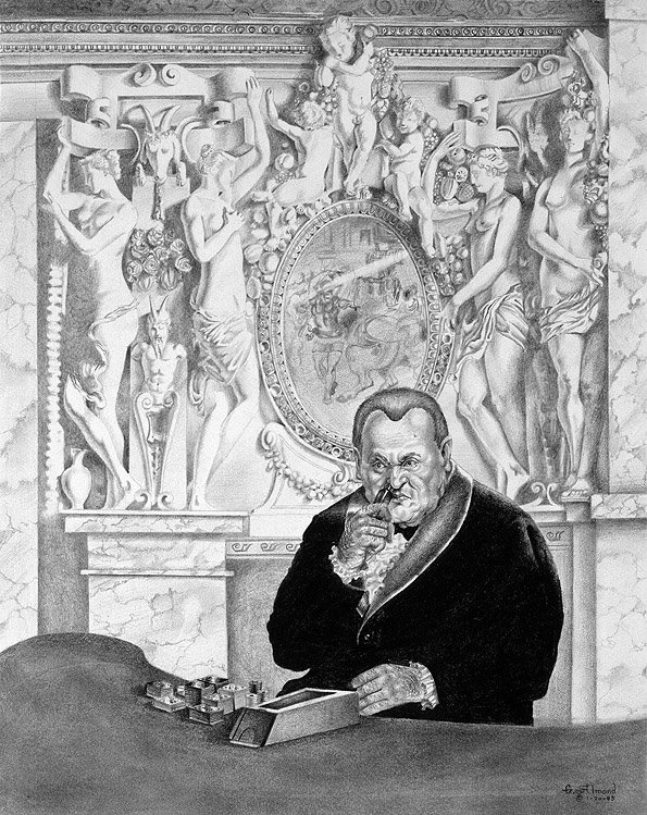 Le Chiffre - Illustration by George Almond; Courtesy of 007magazine.com