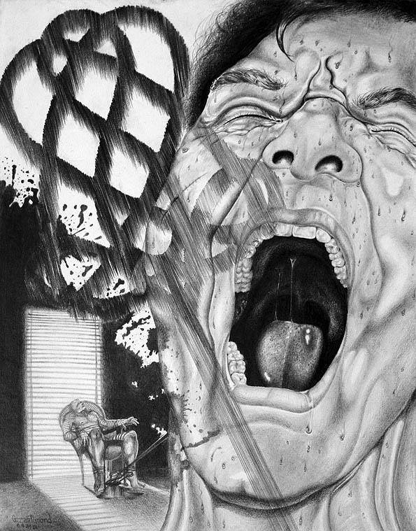 "Is Your Position Clear, Now?" from Casino Royale. Graphite on Illustration board.