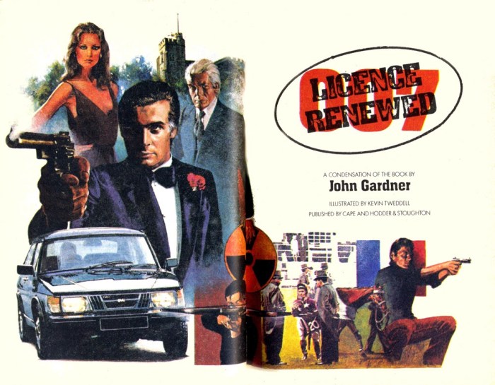 Licence Renewed by John Gardner, Readers Digest London 1981 Illustrations by Kevin Tweddell